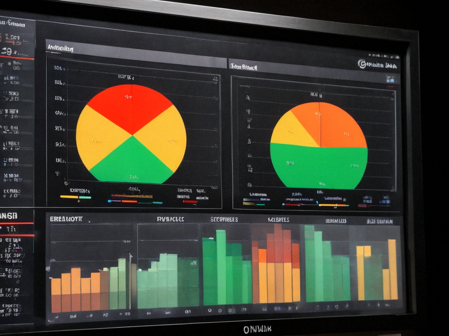 体育赛事数据分析看板上的统计图表与比赛指标